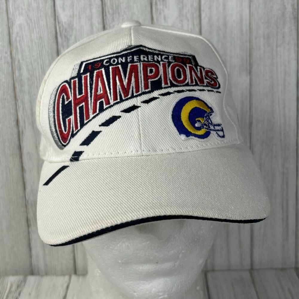 Vintage St. Louis Rams 1999 NFC Conference Champions Hat Cap‎ NFL White